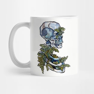 Woolly Lipped Fern Rib Cage and Skull Mug